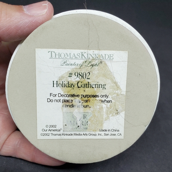 2002 Thomas Kinkade "Holiday Gathering" Candle Topper - Picture 6 of 6